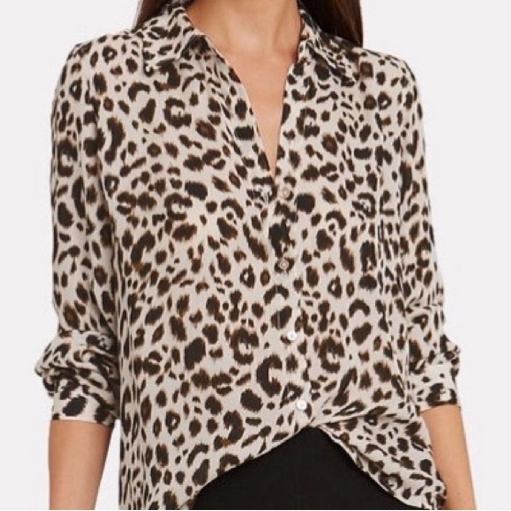 L'AGENCE Leopard Print Blouse 🐆 NWT